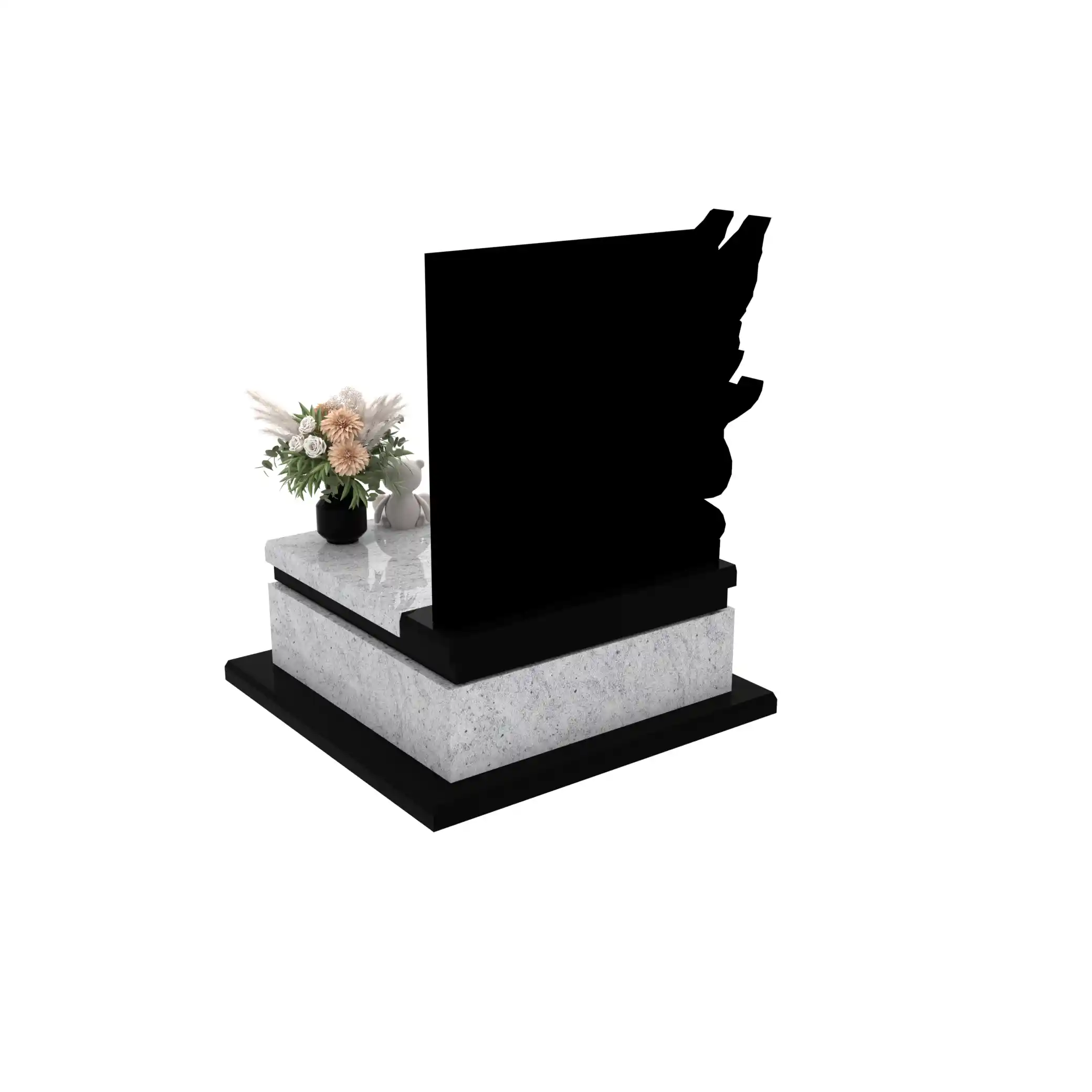 Nagrobek dla dziecka z grawerem anioła z granitu D 72+360 – photo №5