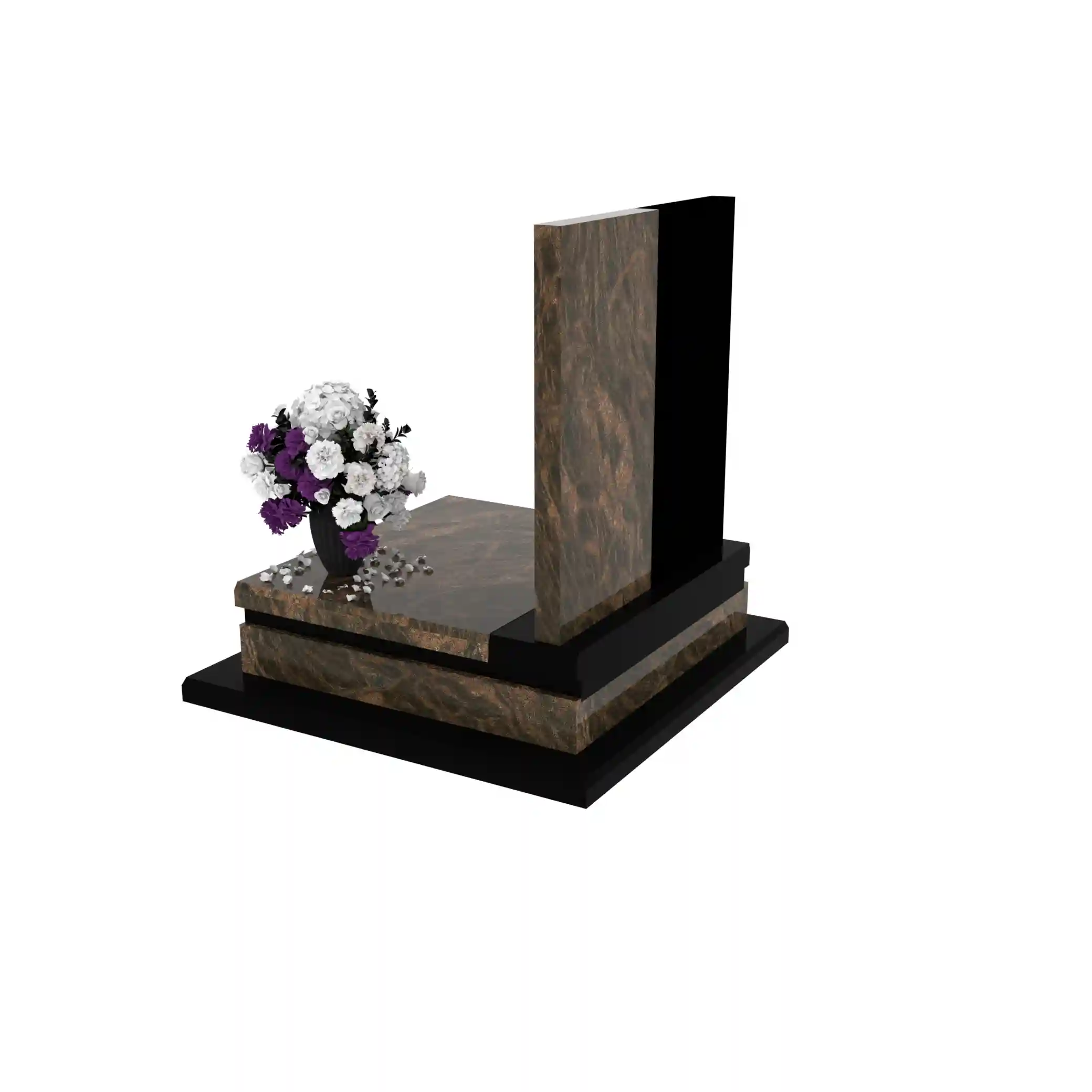 Nagrobek dla dziecka z grawerem anioła – symbol pamięci i miłości z granitu D 70+360 – photo №4