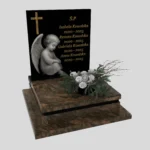 Nagrobek dla dziecka z grawerem anioła — cichy symbol opieki i pamięci z granitu D 66 zdjęcie 30