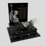 Nagrobek dla dziecka z grawerem anioła — cichy symbol opieki i pamięci z granitu D 66 zdjęcie 31