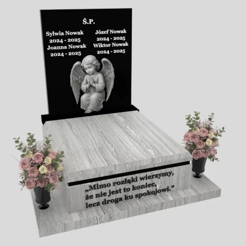 Nagrobki Warszawa-Nagrobek dla dziecka z grawerem alioła D 68 wzór 16