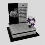 Nagrobek dla dziecka z grawerem anioła – symbol pamięci i miłości z granitu D 70 zdjęcie 33