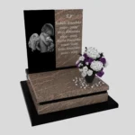 Nagrobek dla dziecka z grawerem anioła – symbol pamięci i miłości z granitu D 70 zdjęcie 35