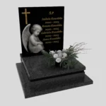 Nagrobek dla dziecka z grawerem anioła — cichy symbol opieki i pamięci z granitu D 66 zdjęcie 35