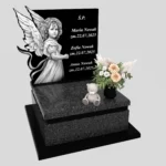 Nagrobek dla dziecka z grawerem anioła z granitu D 72 zdjęcie 37