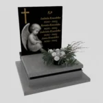 Nagrobek dla dziecka z grawerem anioła — cichy symbol opieki i pamięci z granitu D 66 zdjęcie 39