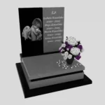 Nagrobek dla dziecka z grawerem anioła – symbol pamięci i miłości z granitu D 70 zdjęcie 38