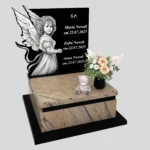 Nagrobek dla dziecka z grawerem anioła z granitu D 72 zdjęcie 42