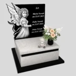 Nagrobek dla dziecka z grawerem anioła z granitu D 72 zdjęcie 44