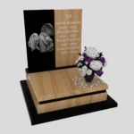 Nagrobek dla dziecka z grawerem anioła – symbol pamięci i miłości z granitu D 70 zdjęcie 44