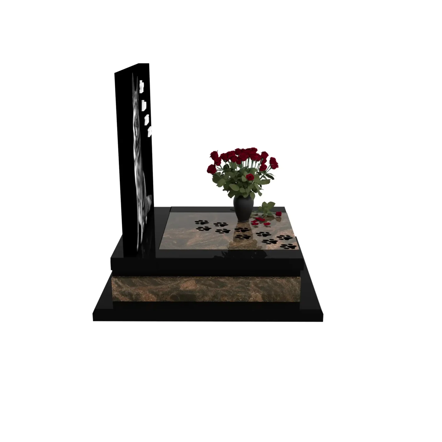 Nagrobek dla zwierząt grawerem psa z granitu ZW 8+360 – photo №9