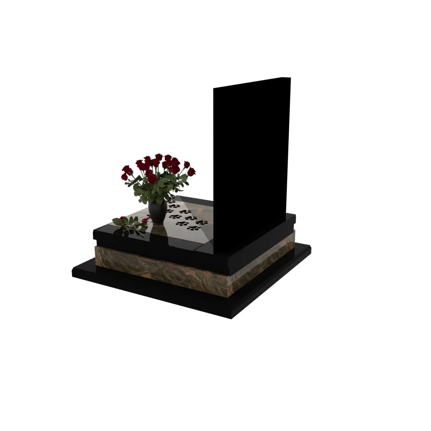 Nagrobek dla zwierząt grawerem psa z granitu ZW 8+360 – photo №4