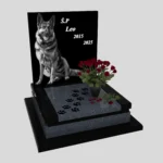 Nagrobek dla zwierząt grawerem psa z granitu ZW 8 zdjęcie 32