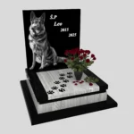 Nagrobek dla zwierząt grawerem psa z granitu ZW 8 zdjęcie 33