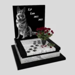 Nagrobek dla zwierząt grawerem psa z granitu ZW 8 zdjęcie 44