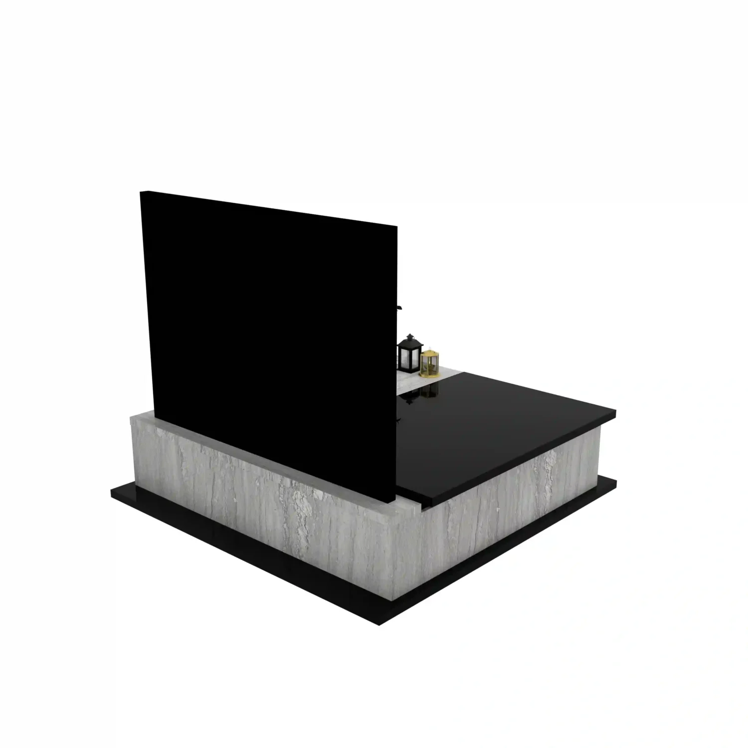 Nagrobek podwójny z precyzyjnie wykonanym grawerem anioła i jezusa z granitu CK 109+360 – photo №7