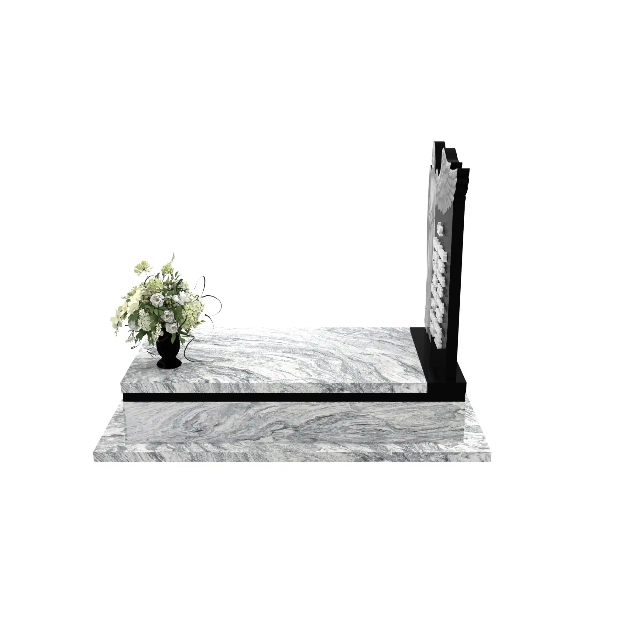 Nagrobek pojedynczy z grawerem anioła CK 163+360 – photo №3