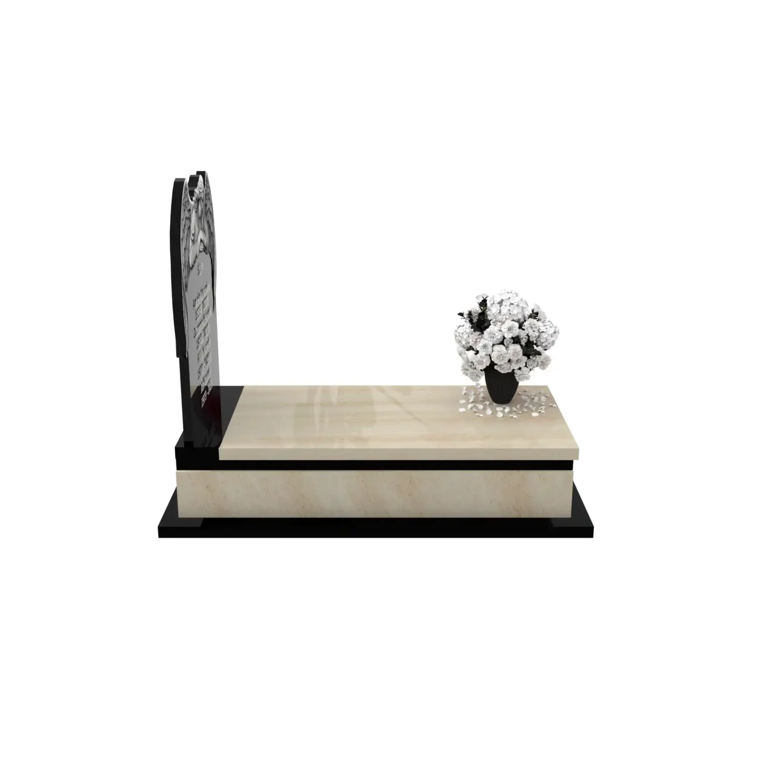 Nagrobek pojedynczy z grawerem anioła CK 162+360 – photo №9