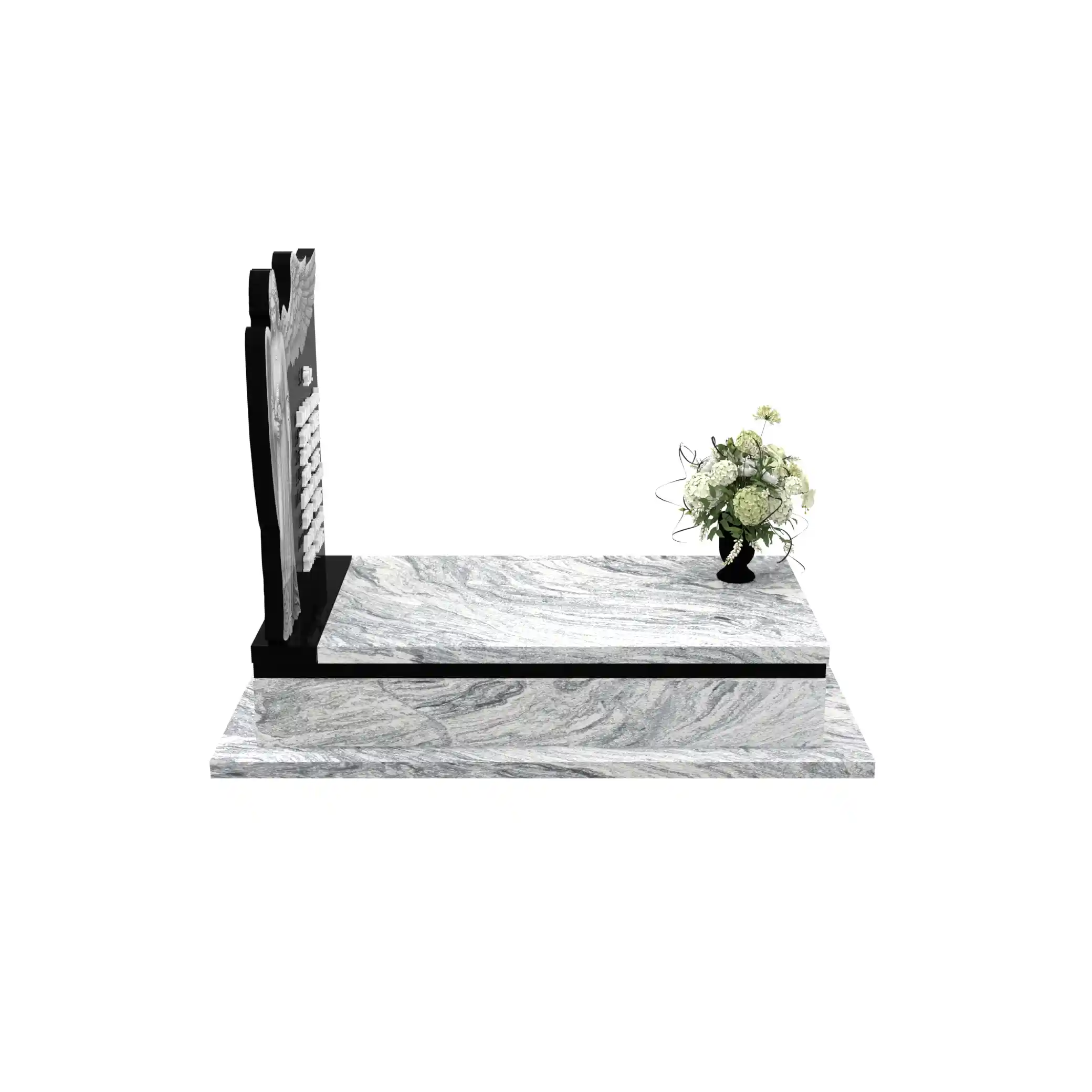 Nagrobek pojedynczy z grawerem anioła CK 163+360 – photo №9