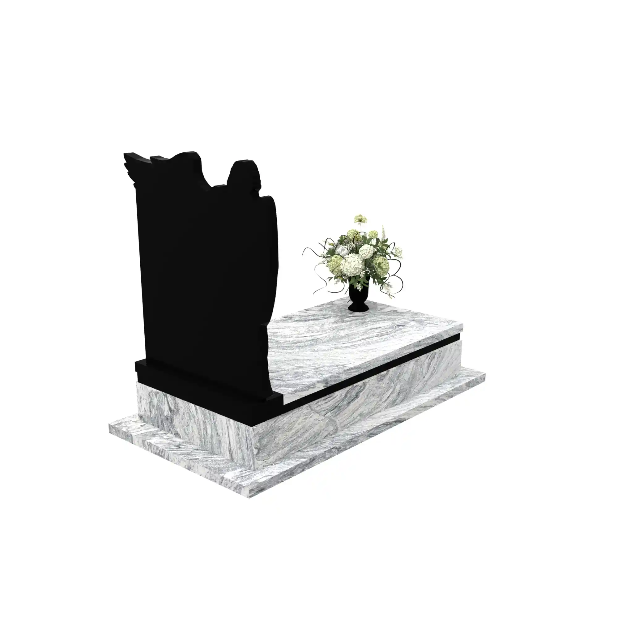 Nagrobek pojedynczy z grawerem anioła CK 163+360 – photo №7