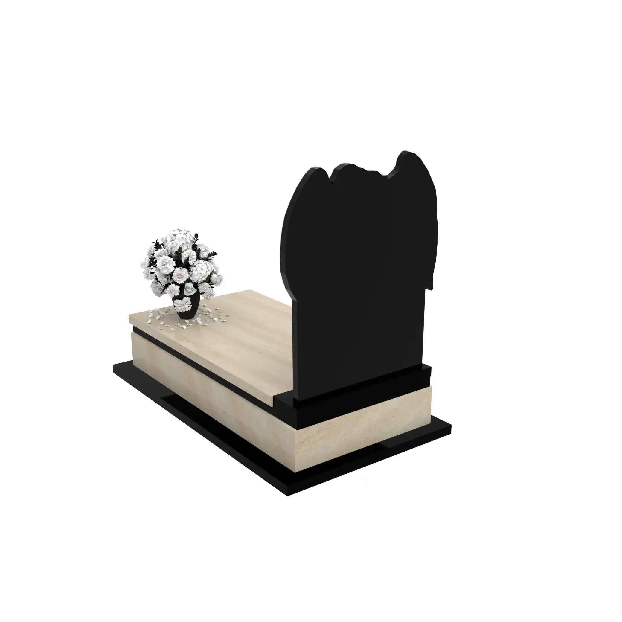 Nagrobek pojedynczy z grawerem anioła CK 162+360 – photo №5