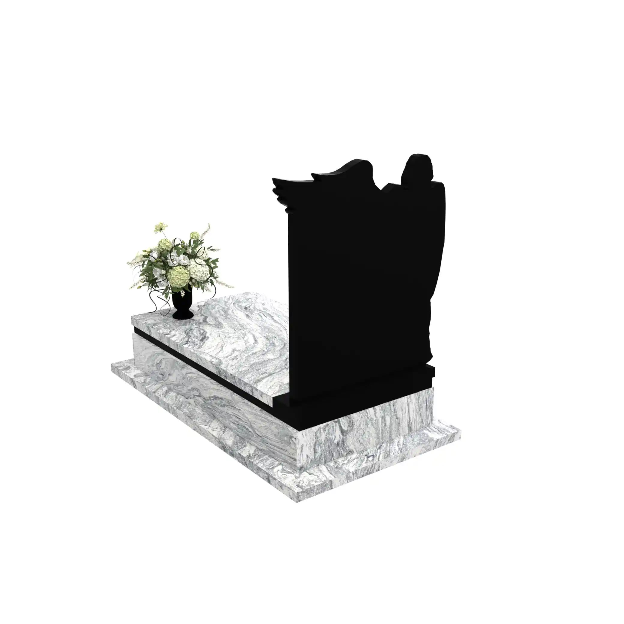 Nagrobek pojedynczy z grawerem anioła CK 163+360 – photo №5