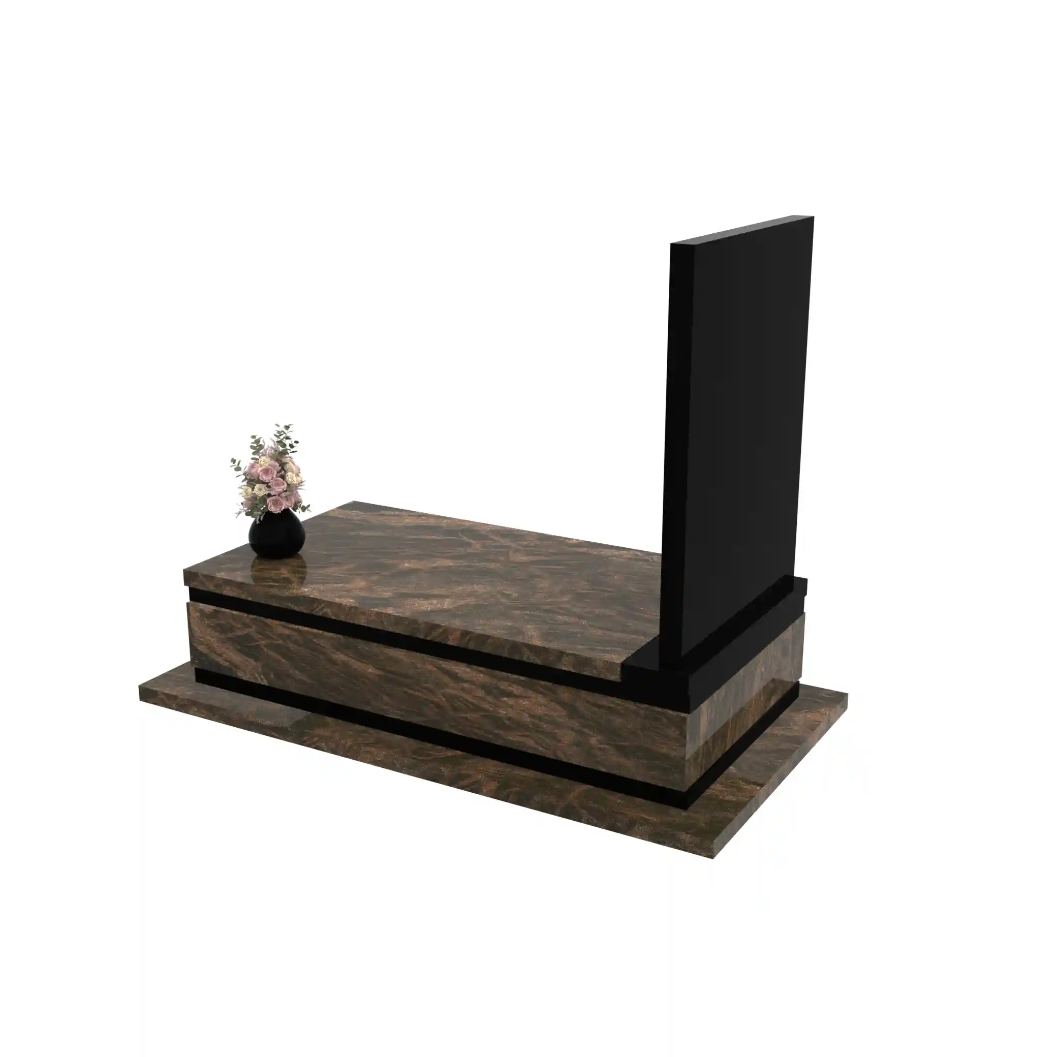 Nagrobek pojedynczy z grawerem Jezusa z granitu CK 161+360 – photo №4