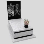 Nagrobek pojedynczy z grawerem Jezusa z granitu CK 161 zdjęcie 34