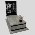 Nagrobek pojedynczy z grawerem Jezusa z granitu CK 161 zdjęcie 37