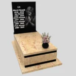 Nagrobek pojedynczy z grawerem Jezusa z granitu CK 161 zdjęcie 42