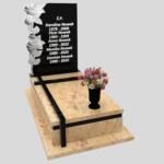 Nagrobek pojedynczy z rzeźbą kwiatów CK 158 zdjęcie 45