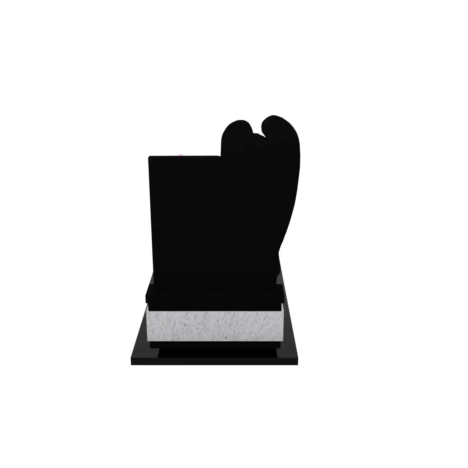 Nagrobek pojedynczy z artystyczną rzeźbą anioła z granitu CK 166+360 – photo №6