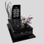 Nagrobek pojedynczy z artystyczną rzeźbą anioła z granitu CK 166 zdjęcie 32