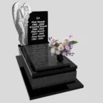 Nagrobek pojedynczy z artystyczną rzeźbą anioła z granitu CK 166 zdjęcie 36