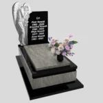 Nagrobek pojedynczy z artystyczną rzeźbą anioła z granitu CK 166 zdjęcie 37