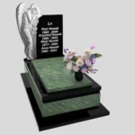 Nagrobek pojedynczy z artystyczną rzeźbą anioła z granitu CK 166 zdjęcie 39