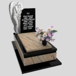 Nagrobek pojedynczy z artystyczną rzeźbą anioła z granitu CK 166 zdjęcie 40