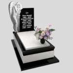 Nagrobek pojedynczy z artystyczną rzeźbą anioła z granitu CK 166 zdjęcie 42