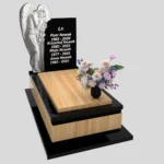 Nagrobek pojedynczy z artystyczną rzeźbą anioła z granitu CK 166 zdjęcie 43