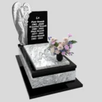 Nagrobek pojedynczy z artystyczną rzeźbą anioła z granitu CK 166 zdjęcie 44