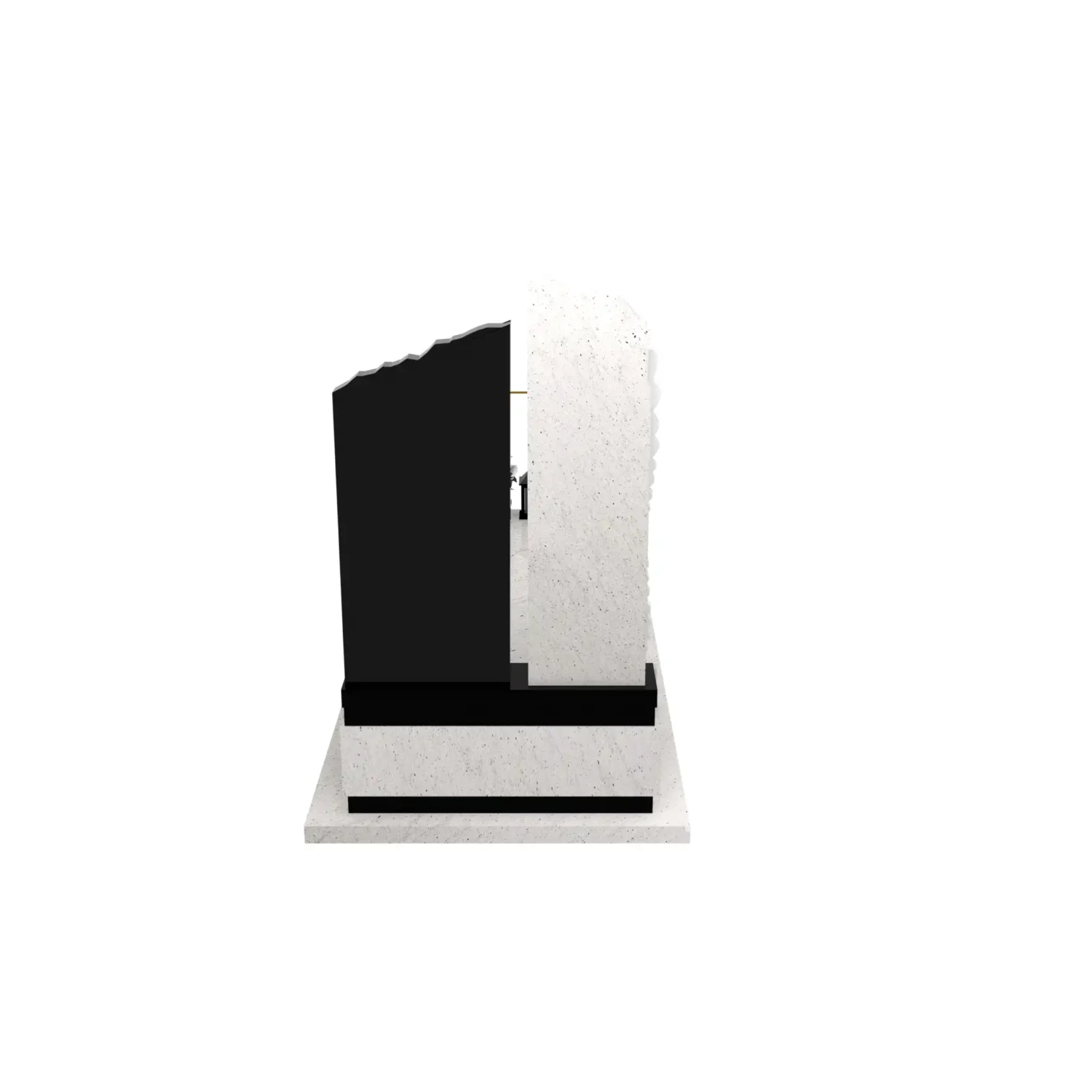 Nagrobek pojedynczy z rzeźbą skrzydła i serca CK 164+360 – photo №6