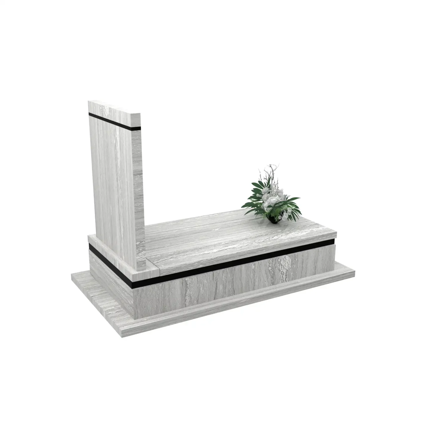 Nagrobek pojedynczy z tablicą o klasycznej formie z granitu CK 165+360 – photo №8