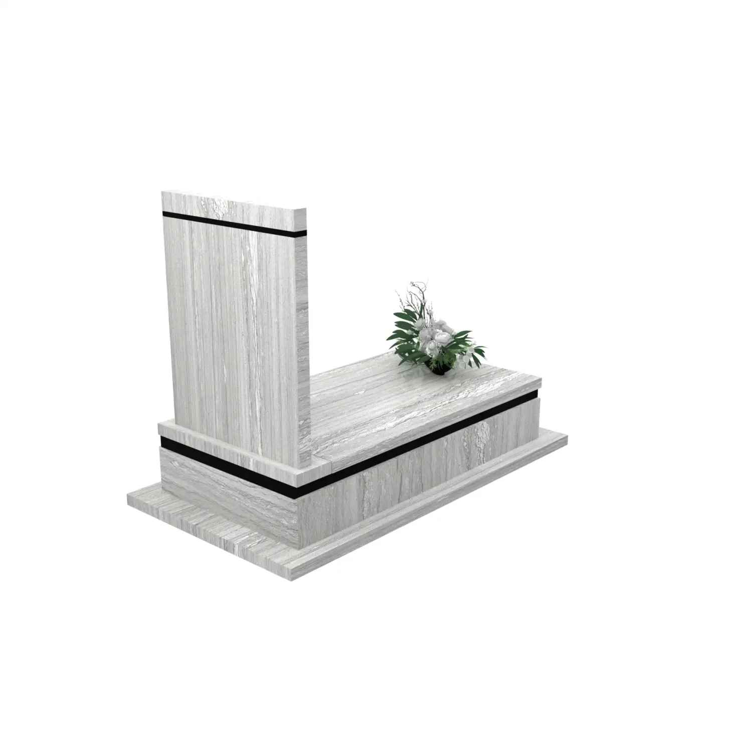 Nagrobek pojedynczy z tablicą o klasycznej formie z granitu CK 165+360 – photo №7