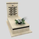 Nagrobek pojedynczy z tablicą o klasycznej formie z granitu CK 165 zdjęcie 30