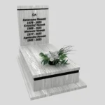 Nagrobek pojedynczy z tablicą o klasycznej formie z granitu CK 165 zdjęcie 32