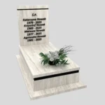 Nagrobek pojedynczy z tablicą o klasycznej formie z granitu CK 165 zdjęcie 35