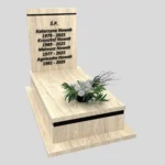 Nagrobek pojedynczy z tablicą o klasycznej formie z granitu CK 165 zdjęcie 36