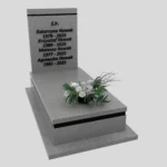 Nagrobek pojedynczy z tablicą o klasycznej formie z granitu CK 165 zdjęcie 37