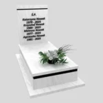 Nagrobek pojedynczy z tablicą o klasycznej formie z granitu CK 165 zdjęcie 38