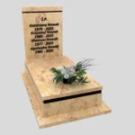 Nagrobek pojedynczy z tablicą o klasycznej formie z granitu CK 165 zdjęcie 42